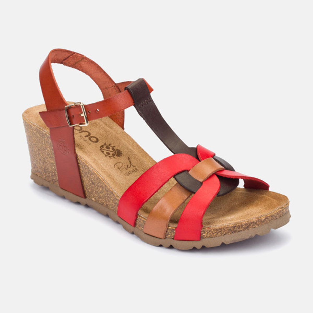 Red sales wedge mules