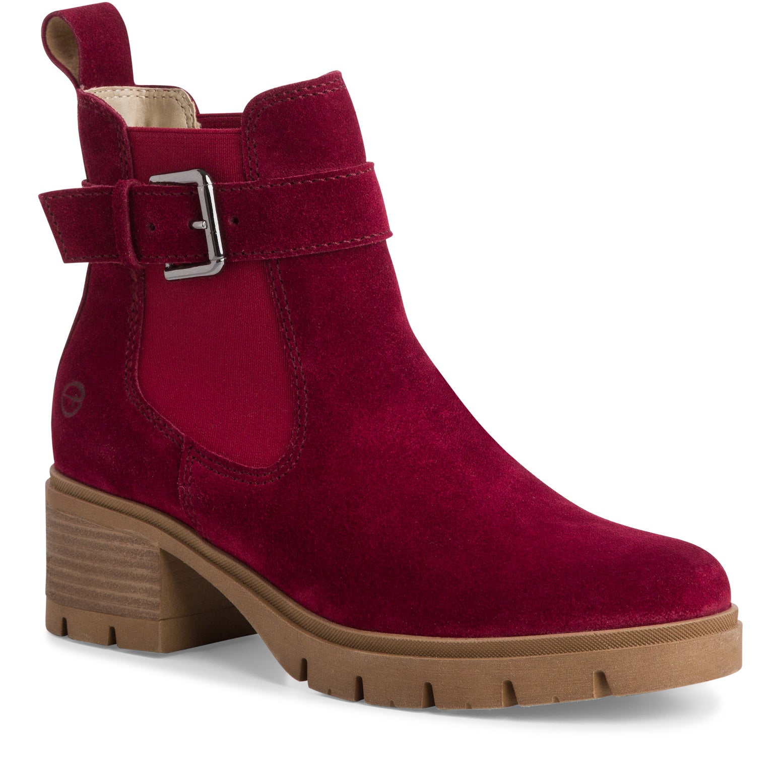 Tamaris | 25447 | Leather Ankle Boot | Red