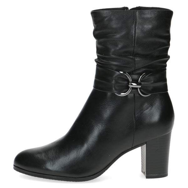 Caprice / 25328 Soft Leather Heeled Boot / Black