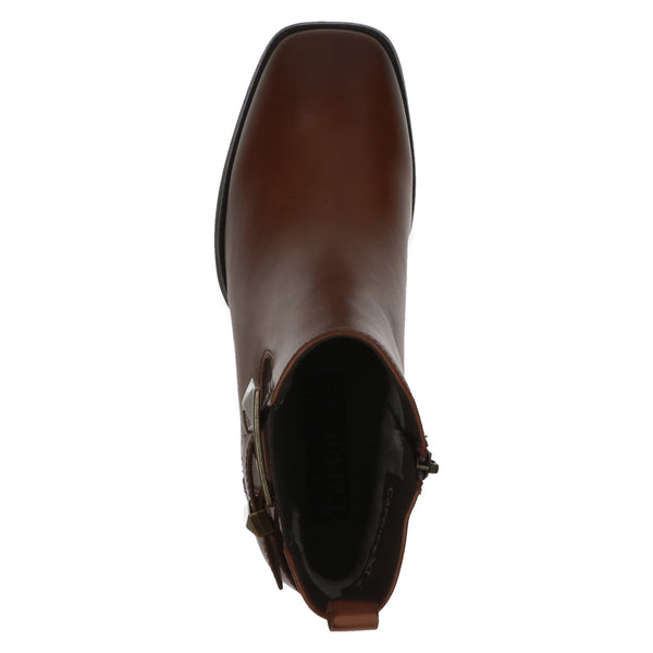 Caprice / 25344 Mid heeled Leather Chelsea Boot / Cognac
