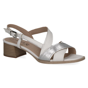 Caprice Heeled Sandal 28204 | White