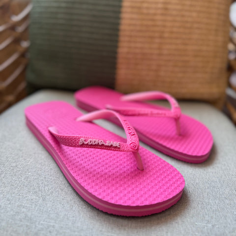 Buddha Babe | Flip Flops | Bright Pink