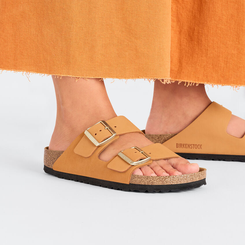 Orange suede birkenstocks online